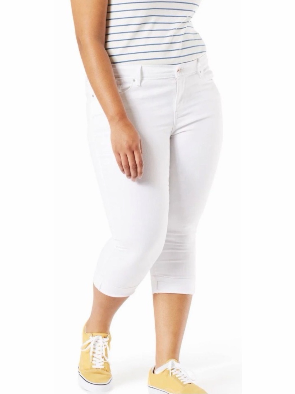 Signature Levi's Modern Capri Jeans White